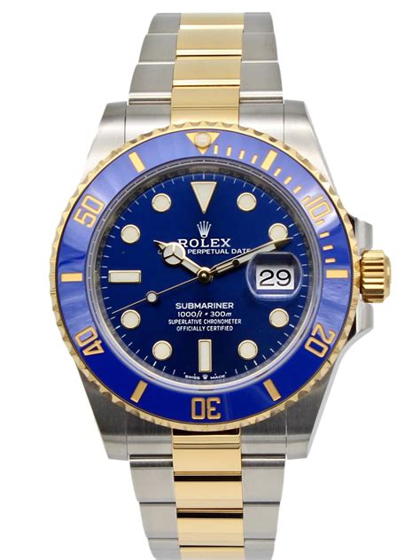 rolex submariner blue two tone.